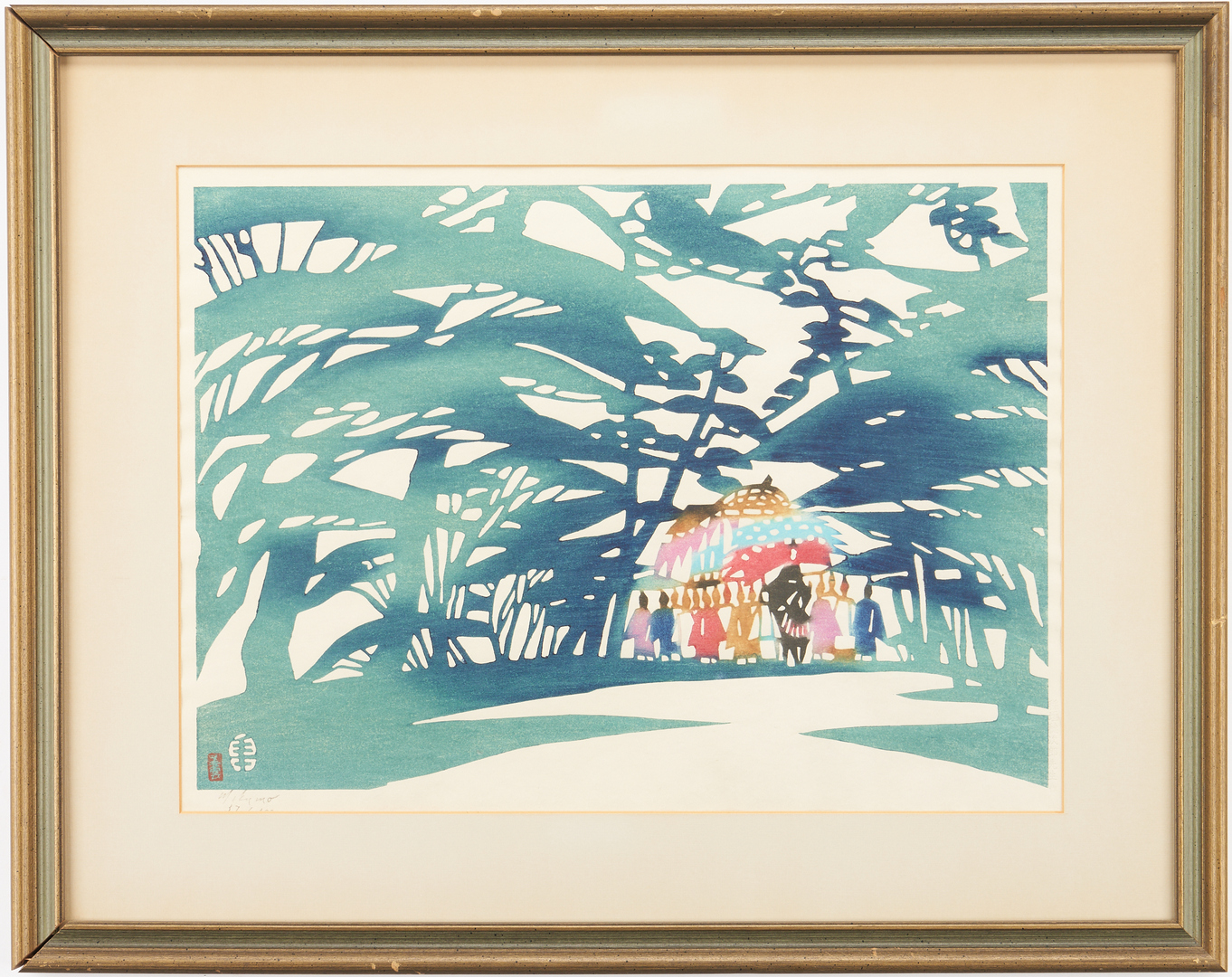 Lot 400: 3 Japanese Woodblock Prints, incl. Kasamatsu, Murakami