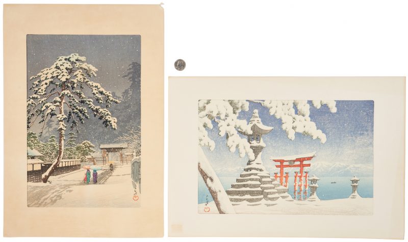 Lot 401: 2 Hasui Kawase Woodblock Prints