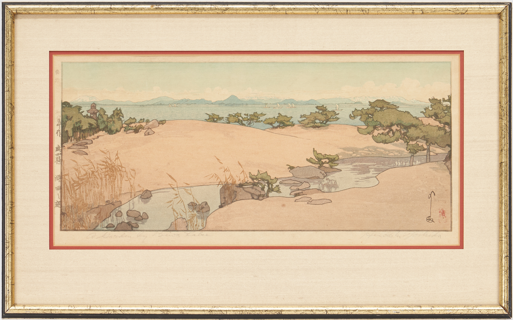 Lot 402: 4 Japanese Woodblock Prints, incl. Hiroshi Yoshida