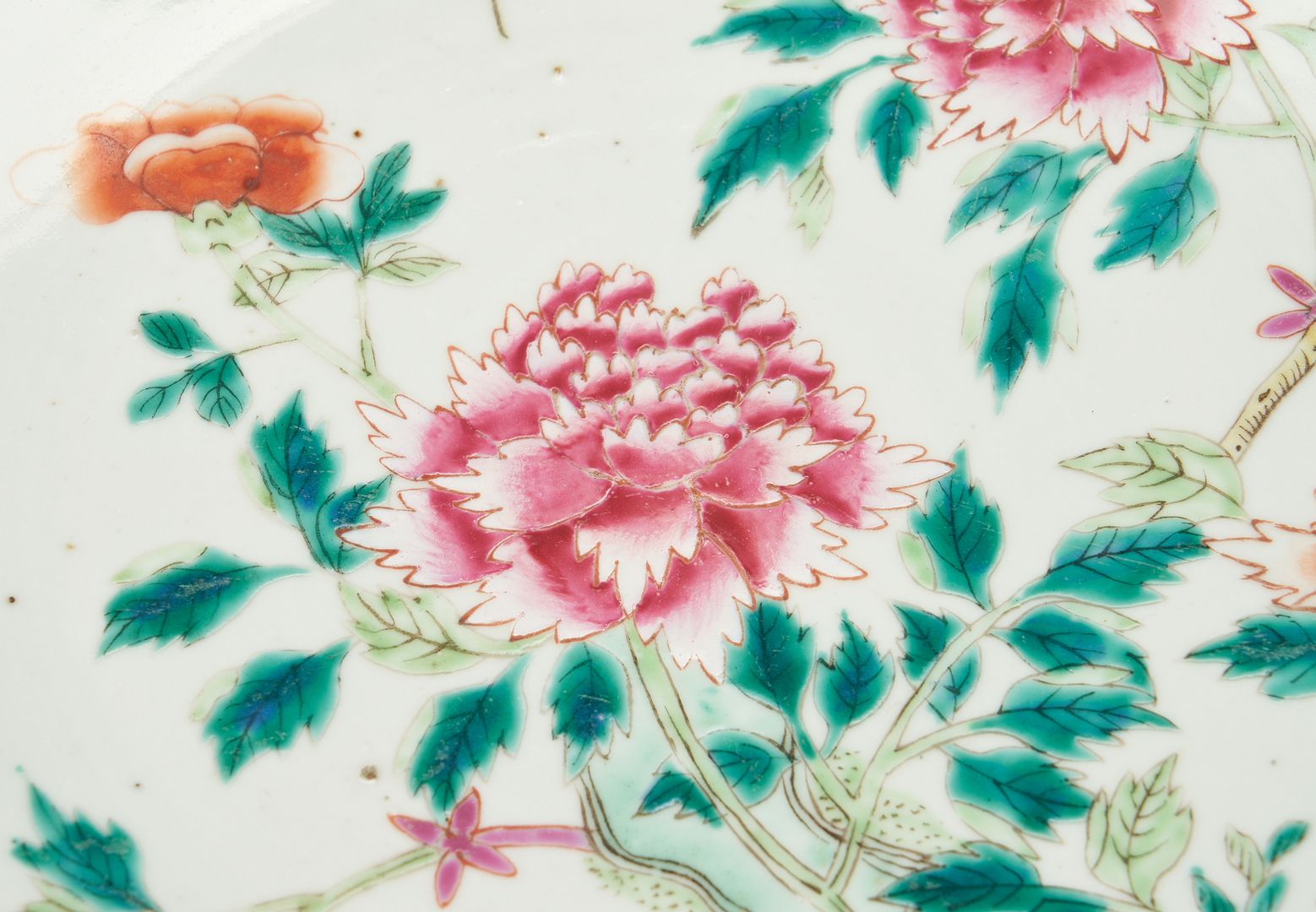 Lot 421: Chinese Export Famille Rose Porcelain Plate and Charger