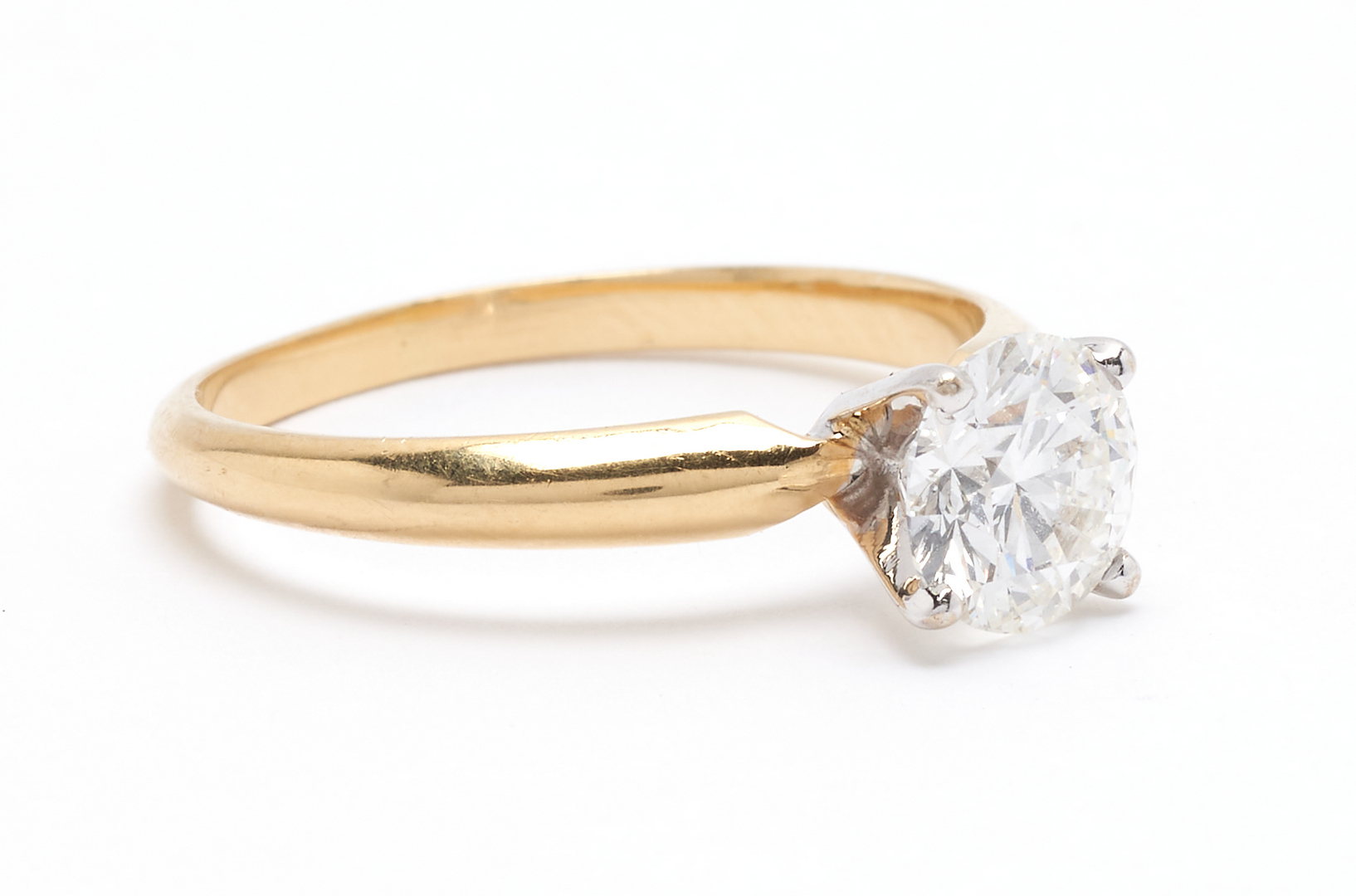 Lot 43: 1.03 Carat GIA Diamond Ring, F Color and 18K Dia. Band