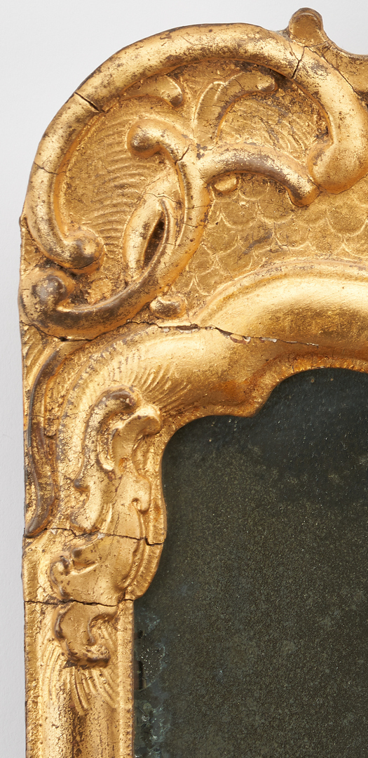 Lot 451: 2 Early Continental Giltwood Wall Mirrors, Rococo & Queen Anne