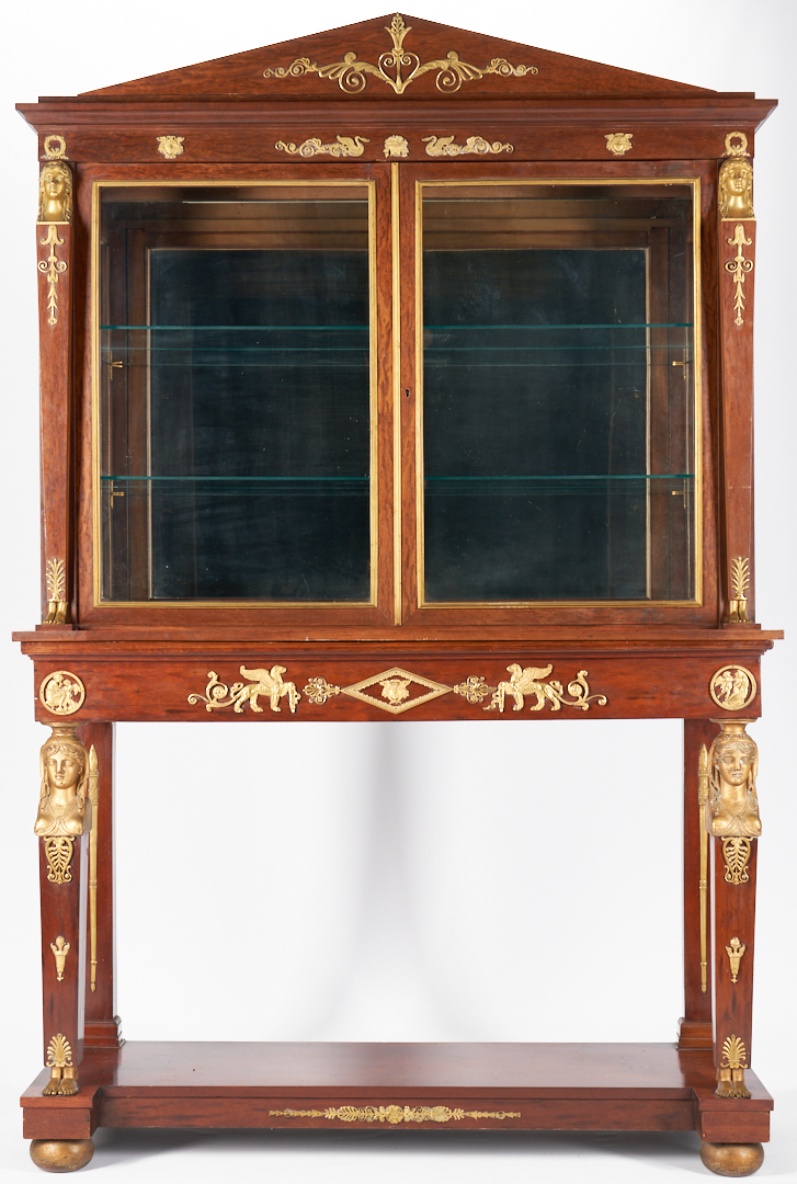 Lot 453: Egyptian Revival Bronze Mounted Cabinet