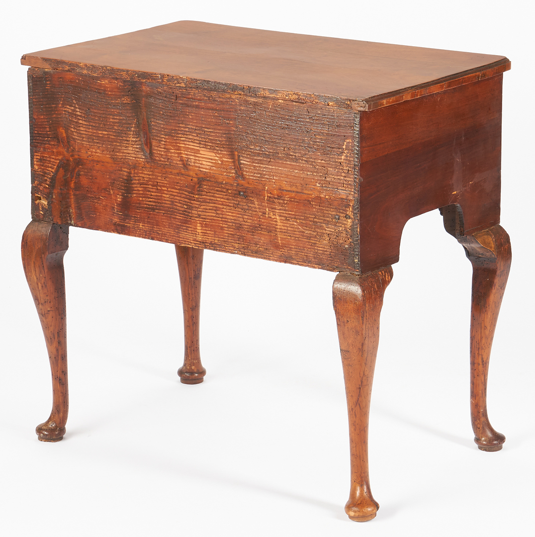 Lot 459: British Figured Walnut Lowboy or Dressing Table
