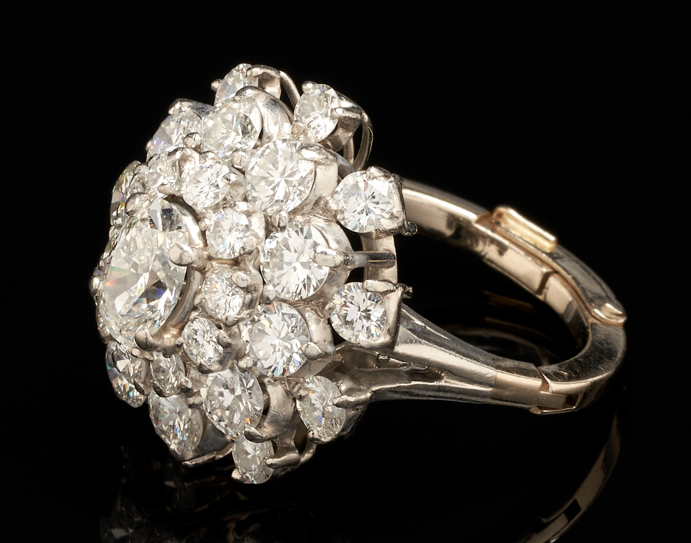 Lot 45: Platinum & 14K 4.31 Ct. Diamond Ring, attrib. O. Heyman