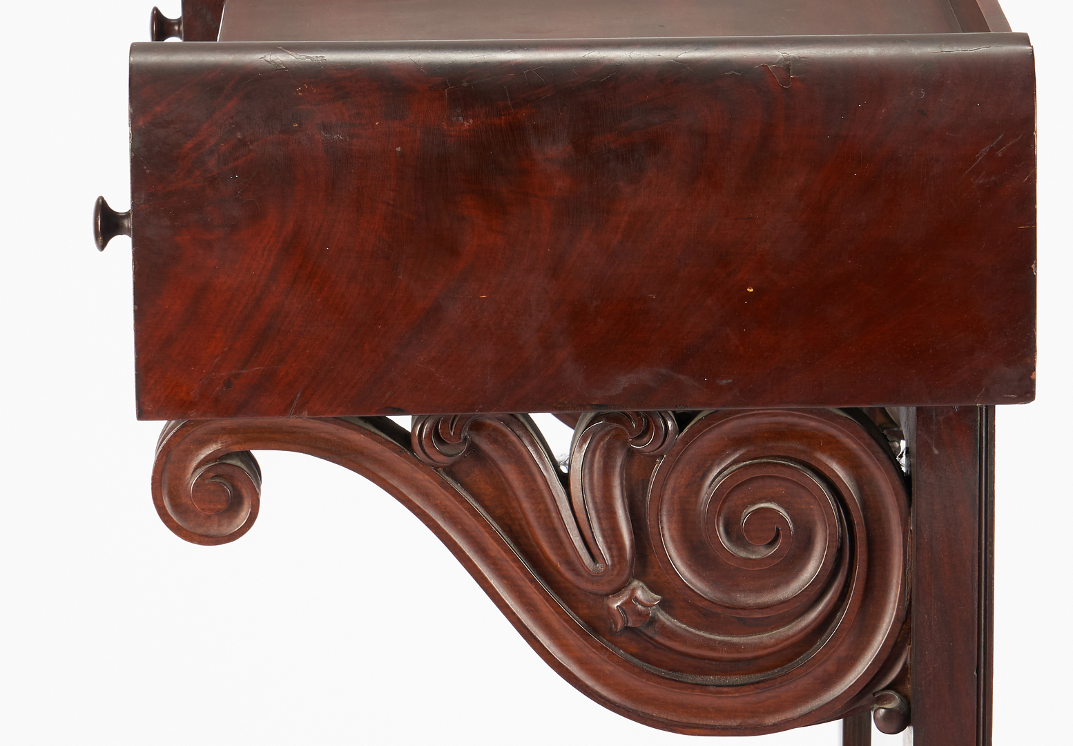 Lot 461: American Classical Revival Miniature Pier Table or Petite "Petticoat" Table