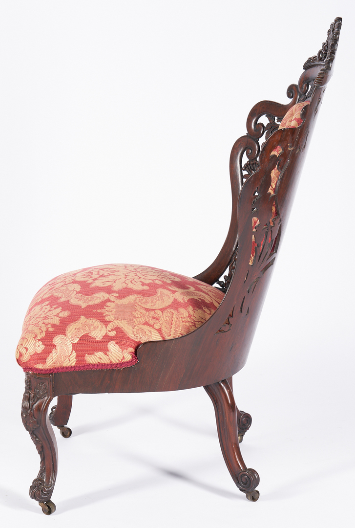 Lot 463: 2 Victorian Rosewood Side Chairs, attrib. Baudouine & Belter