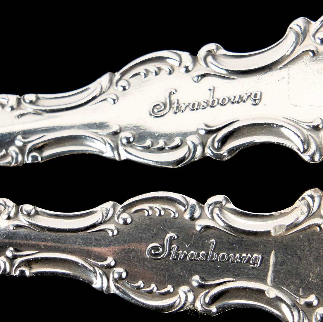 Lot 505: 57 Pcs. Sterling Silver Flatware, incl. Gorham Strasbourg