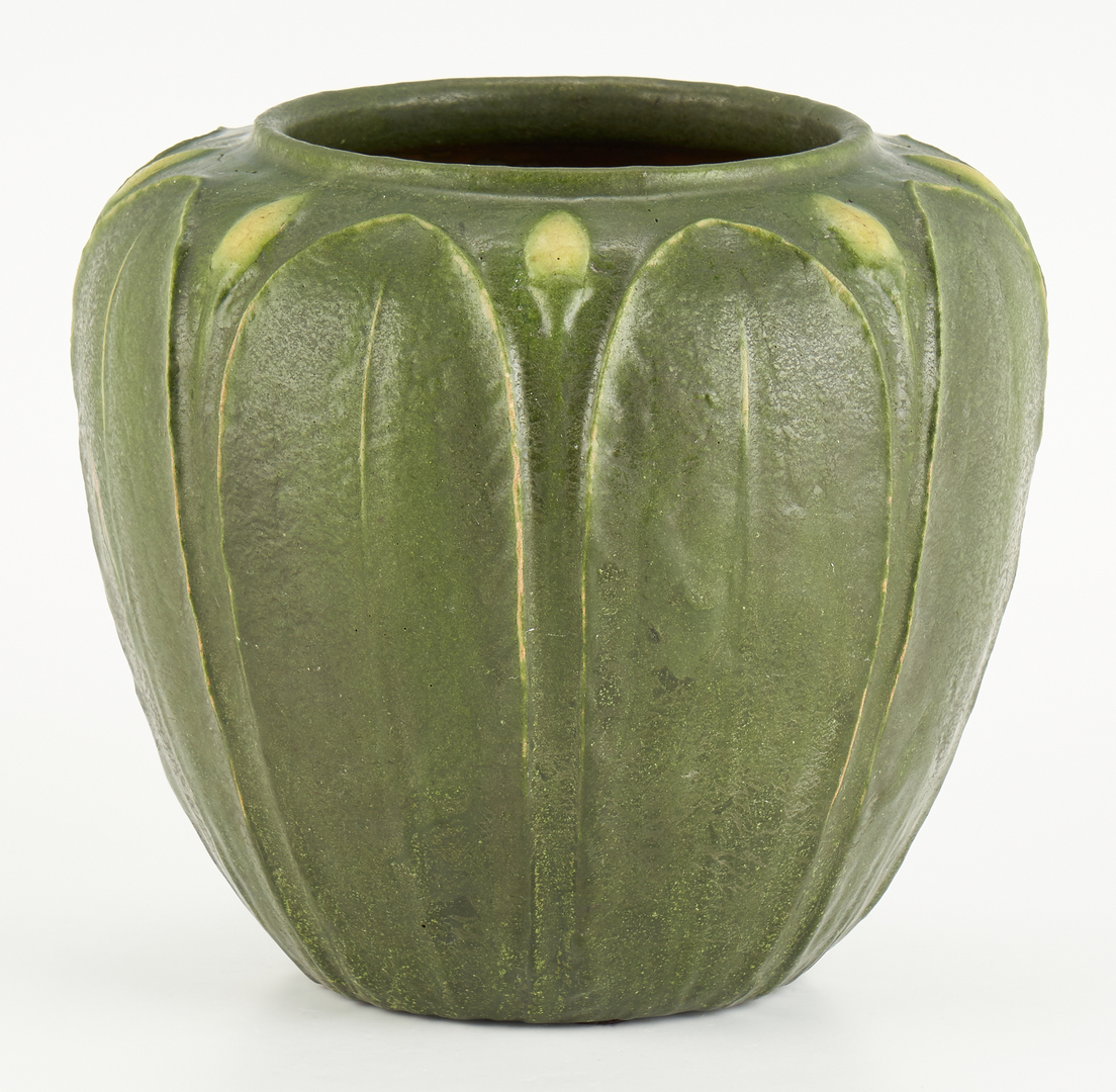 Lot 524: Grueby Art Pottery Vase, Two (2) Color Glaze, M. Seaman