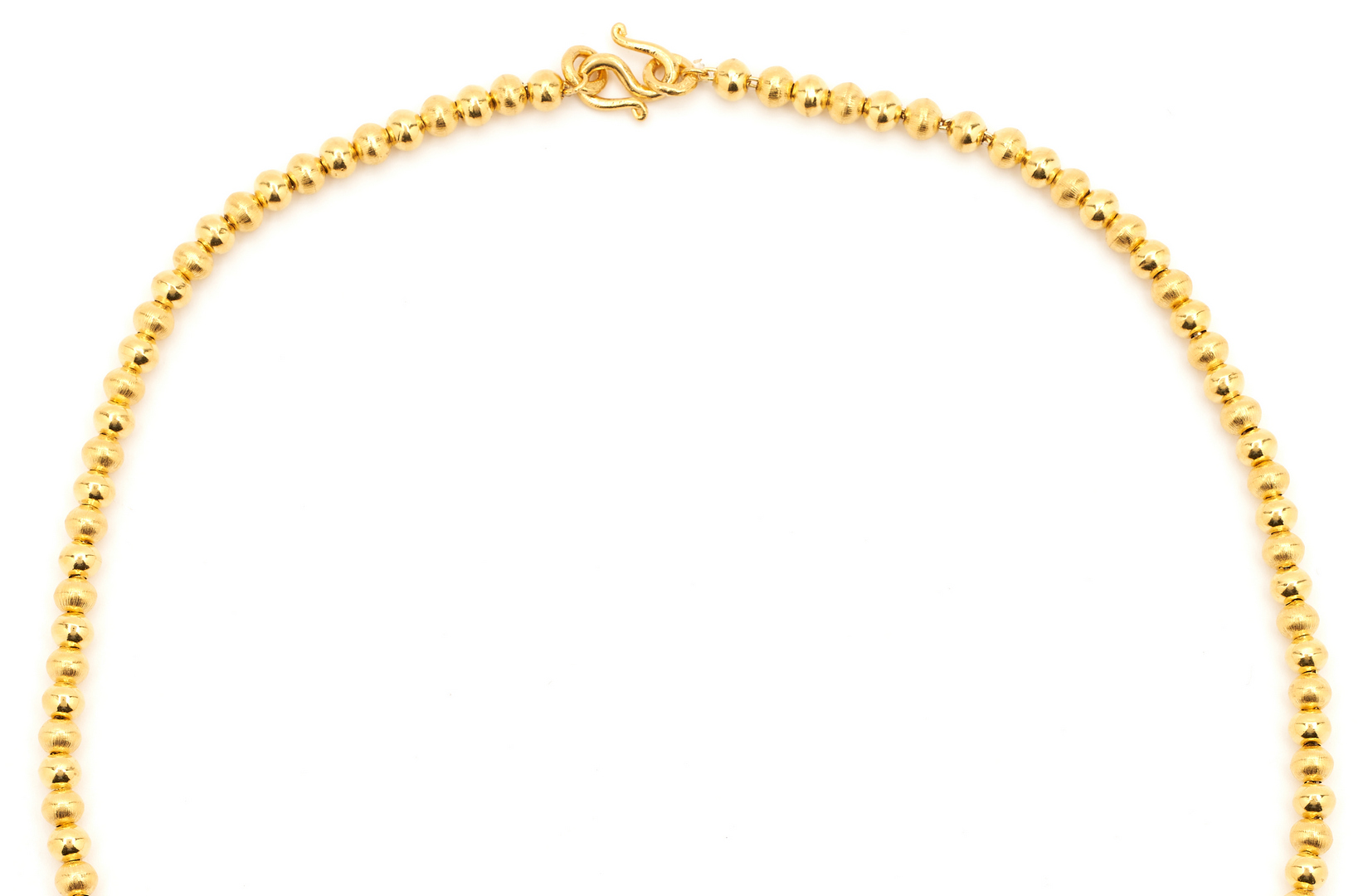 Lot 52: 22K Gold Beaded Necklace