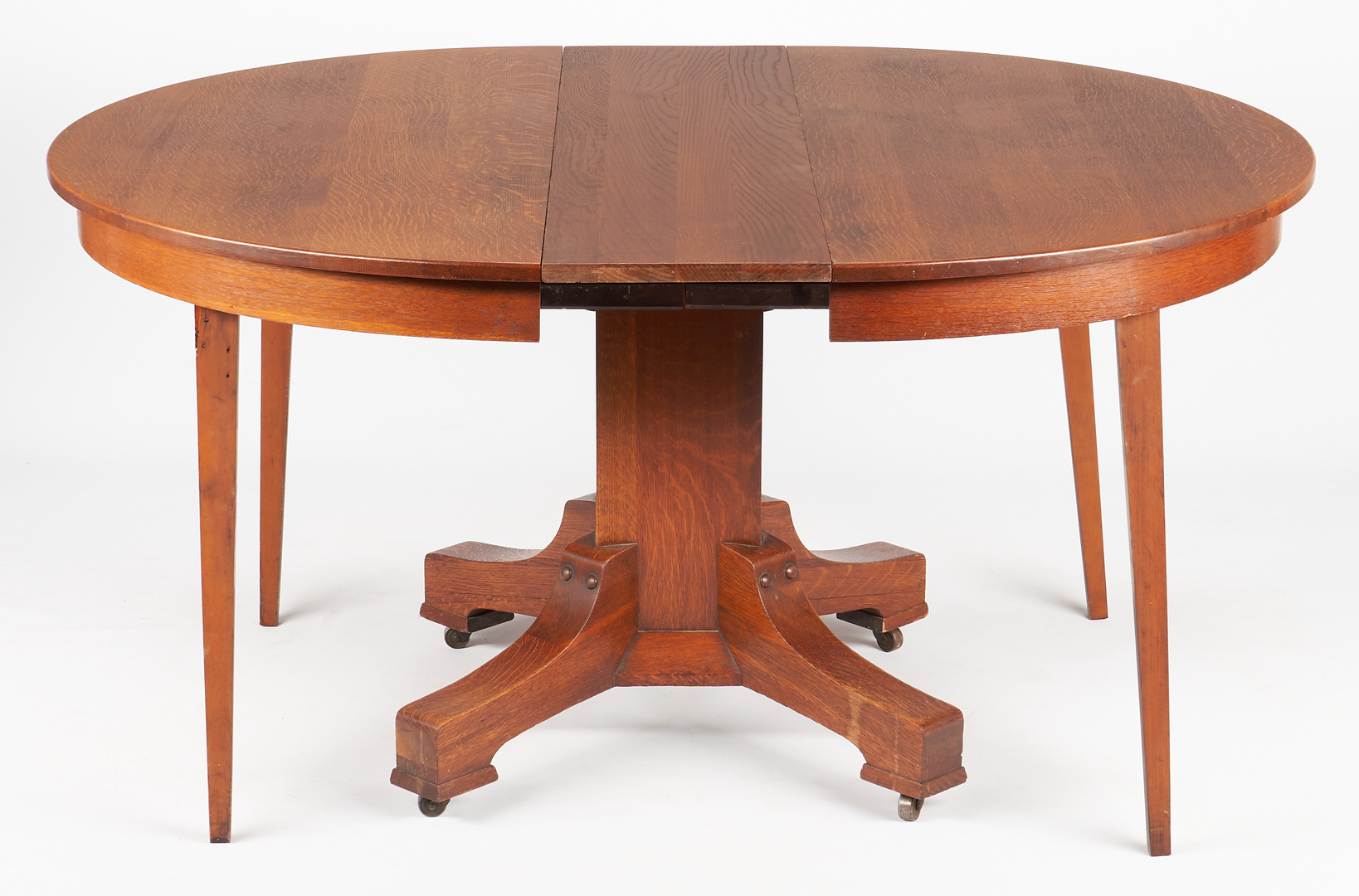 Lot 534: Stickley Brothers Arts & Crafts Oak Dining Table