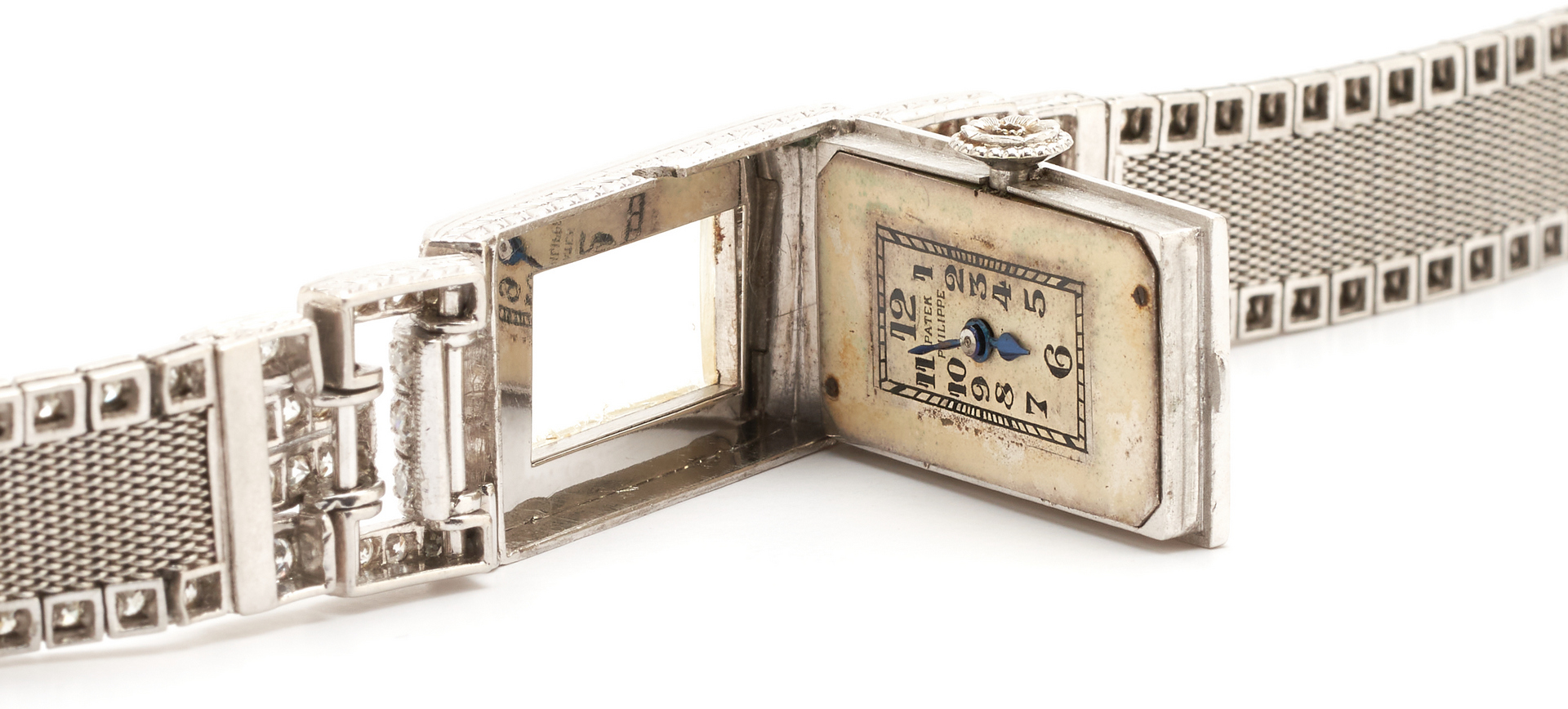 Lot 54: Vintage Patek Philippe Diamond & Platinum Watch