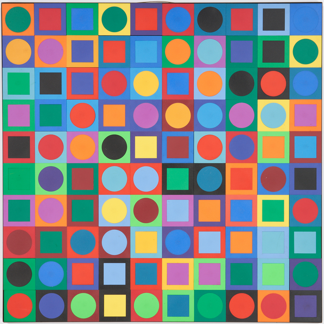 Lot 562: Victor Vasarely Modern Op Art, Vasarely Planetary Folklore Participations No. 1, 1095/3000