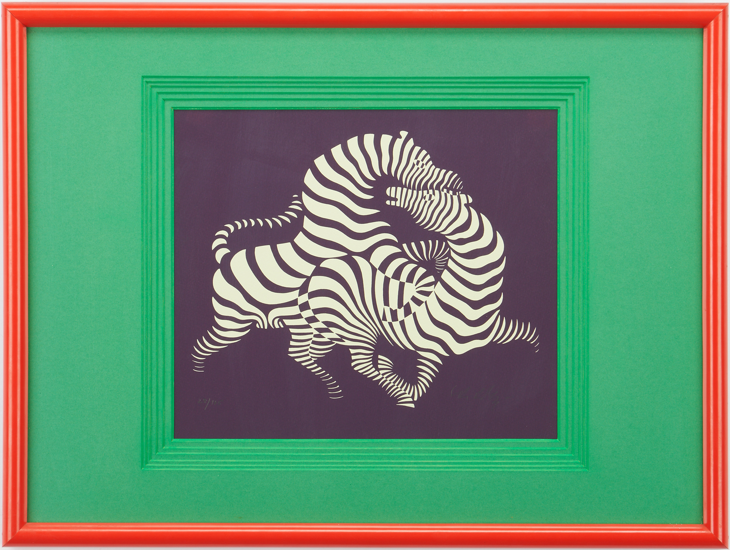 Lot 563: Victor Vasarely Serigraph, Z-Amour
