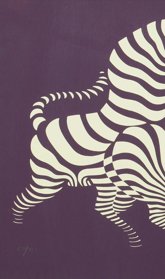 Lot 563: Victor Vasarely Serigraph, Z-Amour