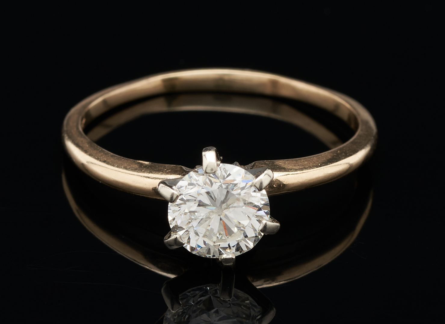 Lot 56: Ladies 14K YG 1CT Diamond Solitaire Ring