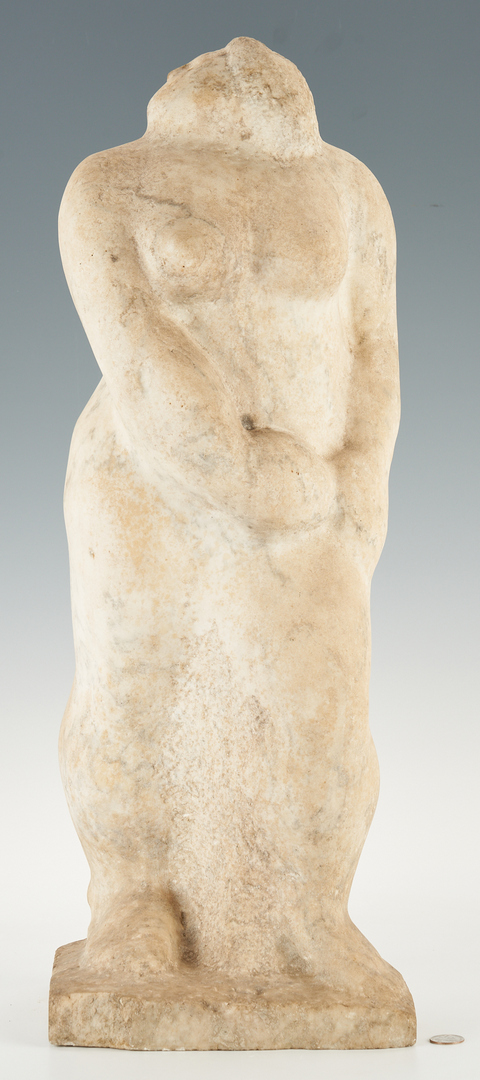 Lot 582: Limestone Sculpture of a Woman, attr. Puryear Mims