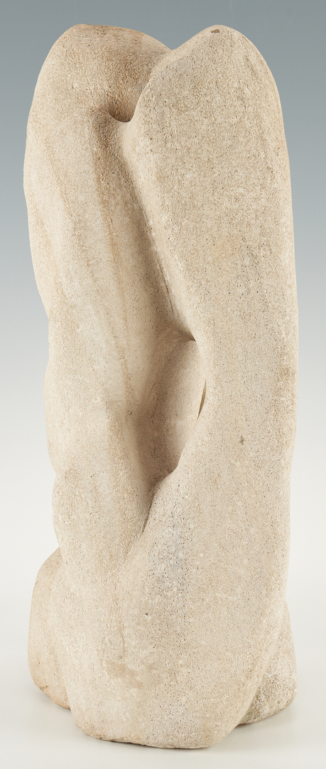 Lot 583: Limestone Sculpture with Intertwined Figures, attr. Puryear Mims