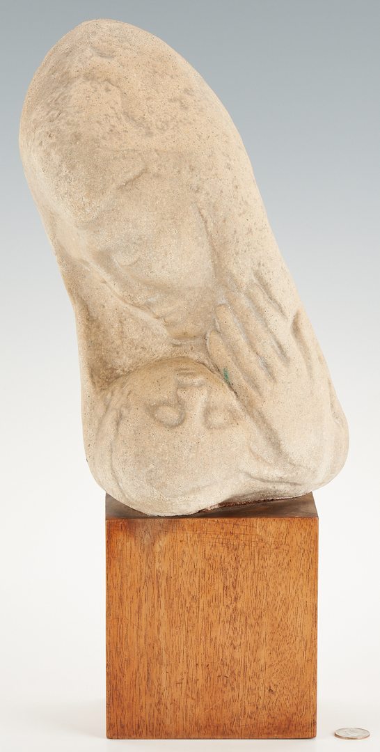 Lot 584: Stone Sculpture of Madonna and Child