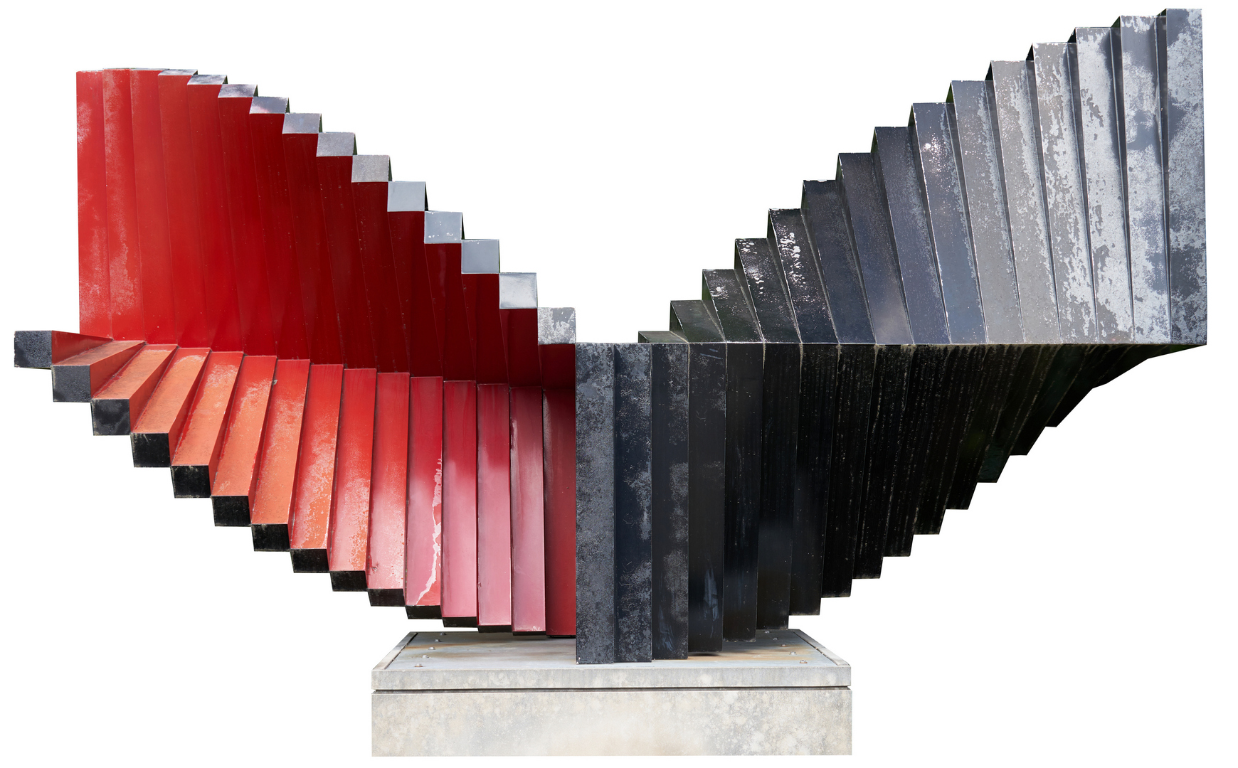 Lot 586: George Sugarman Sculpture, Red And Black Spiral, 1975