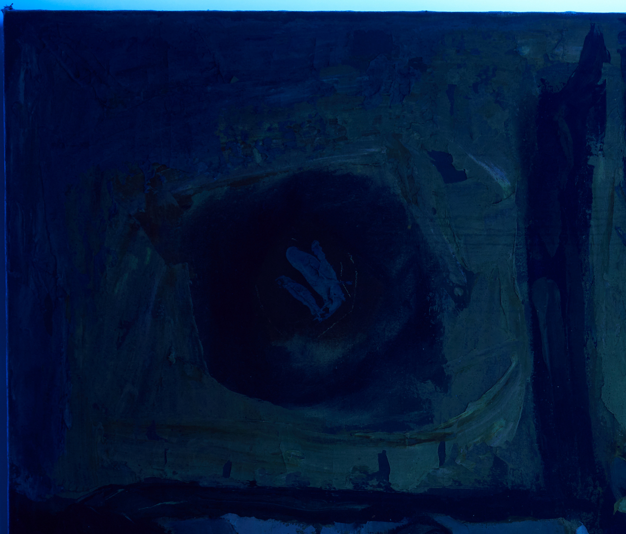 Lot 591: Bimal Dasgupta O/C Abstract Painting