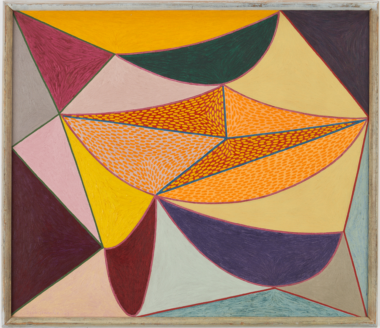 Lot 592: Douglas Denniston Abstract O/C, Composition No. 34