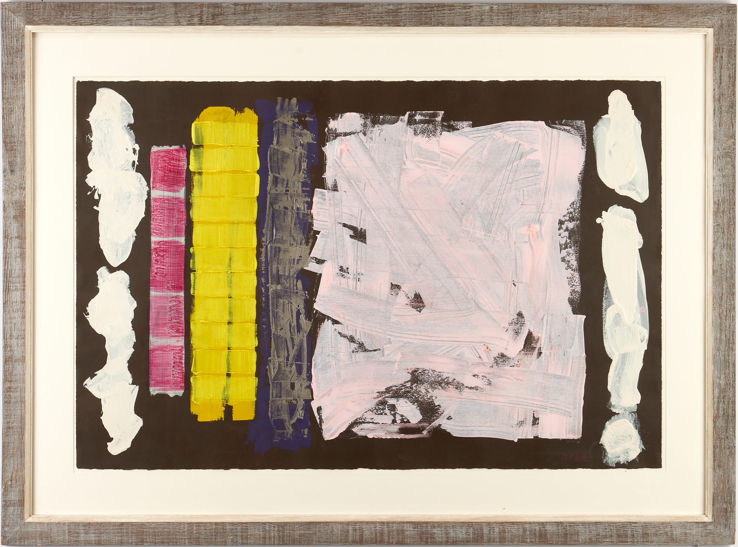 Lot 594: Jorge Fick Abstract Acrylic Painting, Trifle