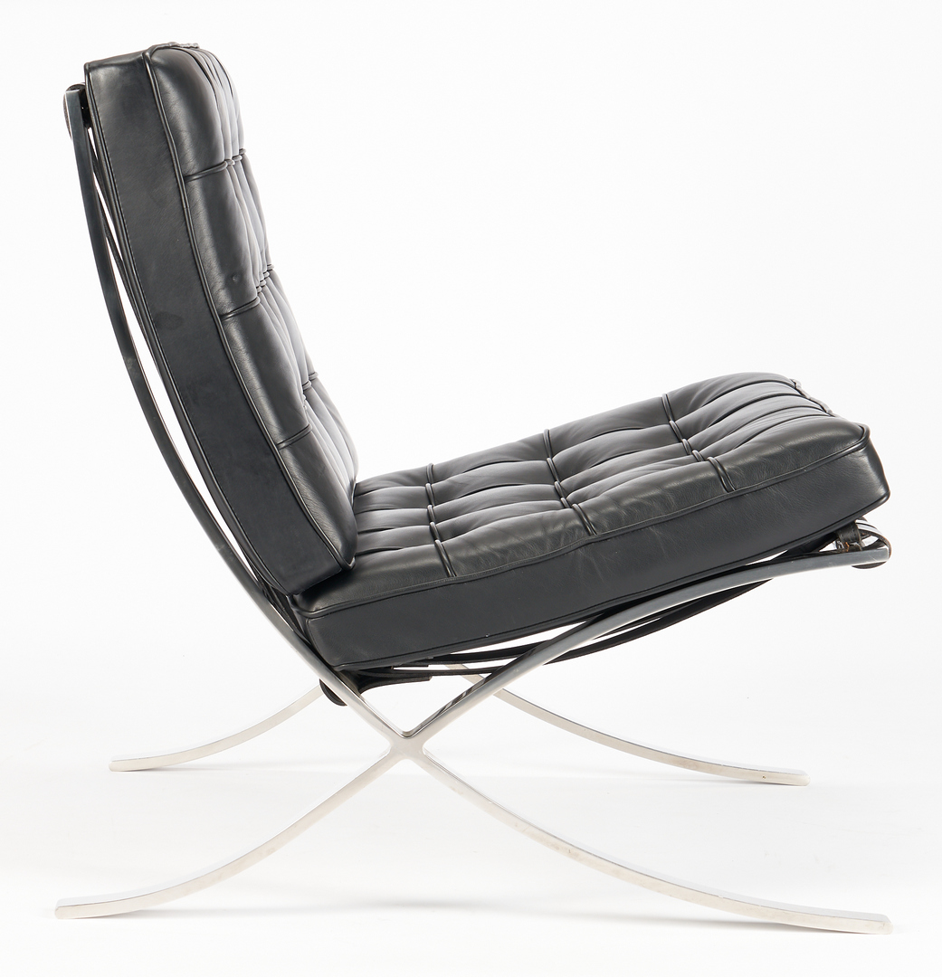 Lot 601: Pair Labeled Knoll Barcelona Chairs, Mies van der Rohe
