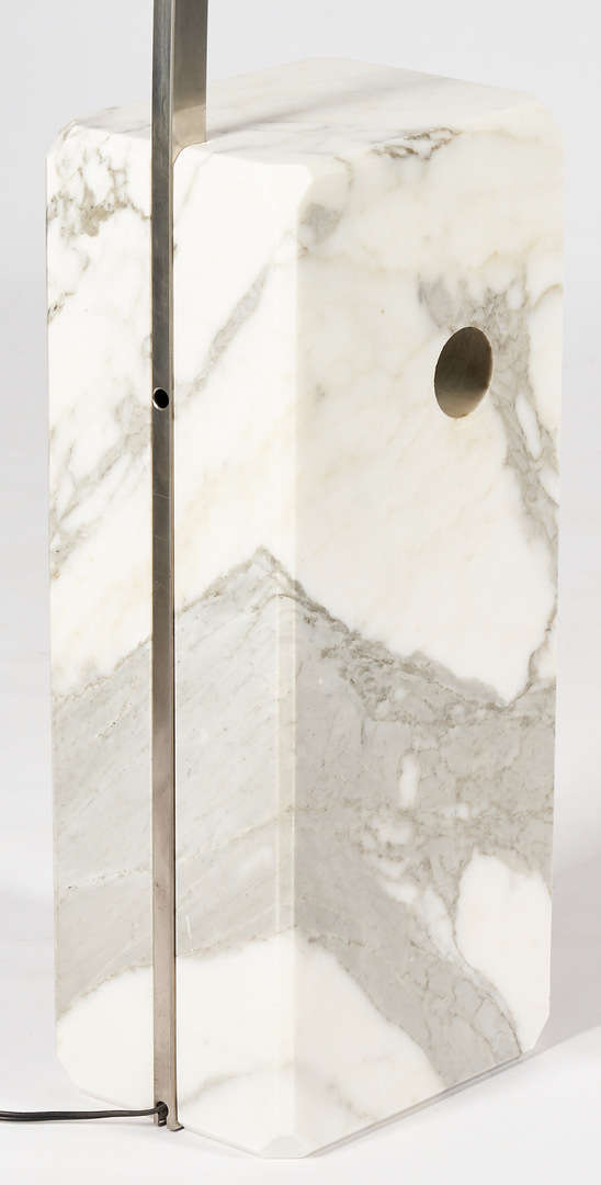 Lot 607: Italian Castiglioni Arco Floor Lamp w/ Marble Base, Mid-century