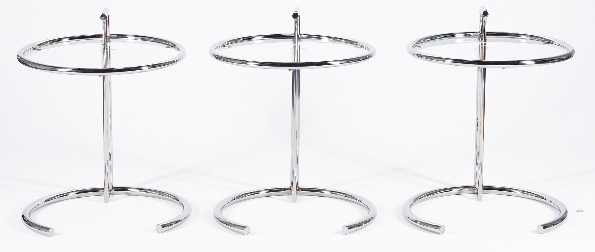 Lot 617: Set of 3 Eileen Gray Style 'E-1027' Side Tables