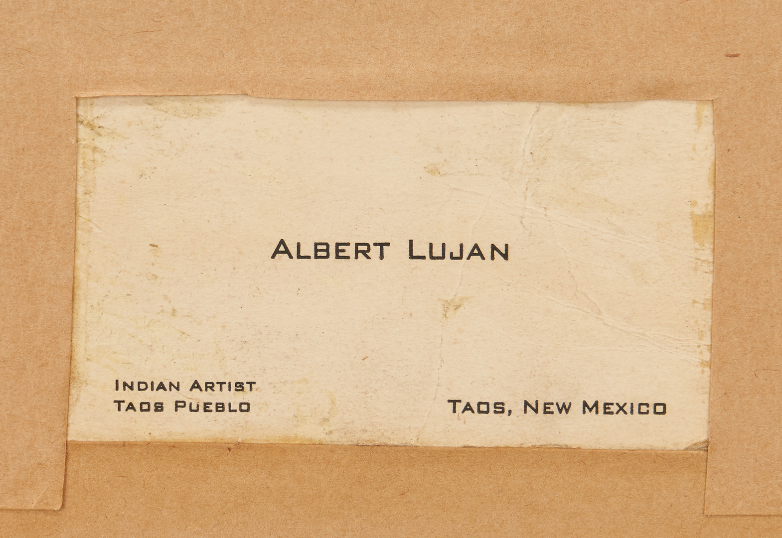 Lot 627: Albert Lujan O/B Painting, Taos Pueblo