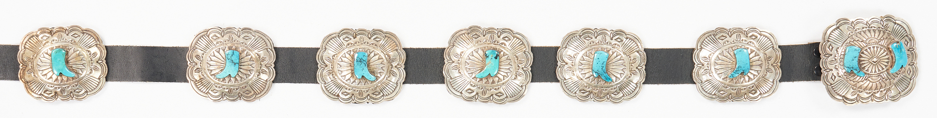 Lot 635: Native American Concho Belt, Terry Charlie