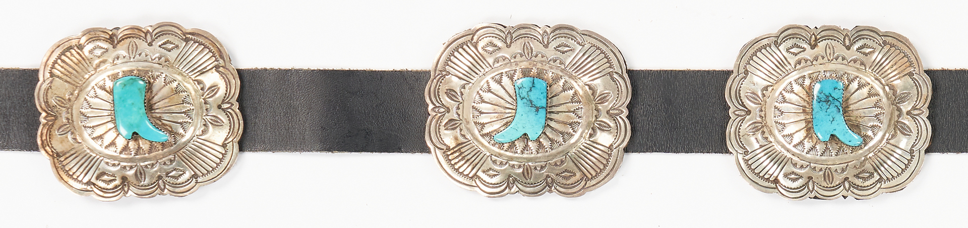 Lot 635: Native American Concho Belt, Terry Charlie