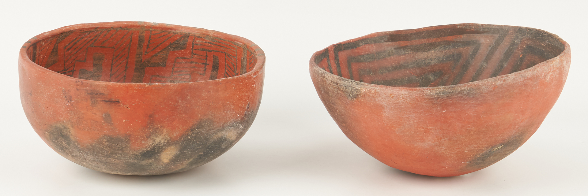 Lot 679: 4 Anasazi Culture Black on Red Pottery Bowls