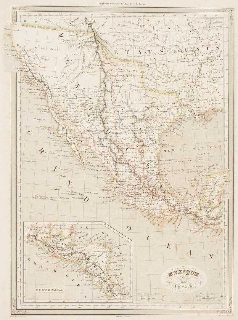 Lot 710: Group of 4 Maps, incl. North America & Mexico