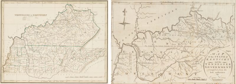 Lot 713: 2 TN & KY Maps incl. C. Harris, 1796