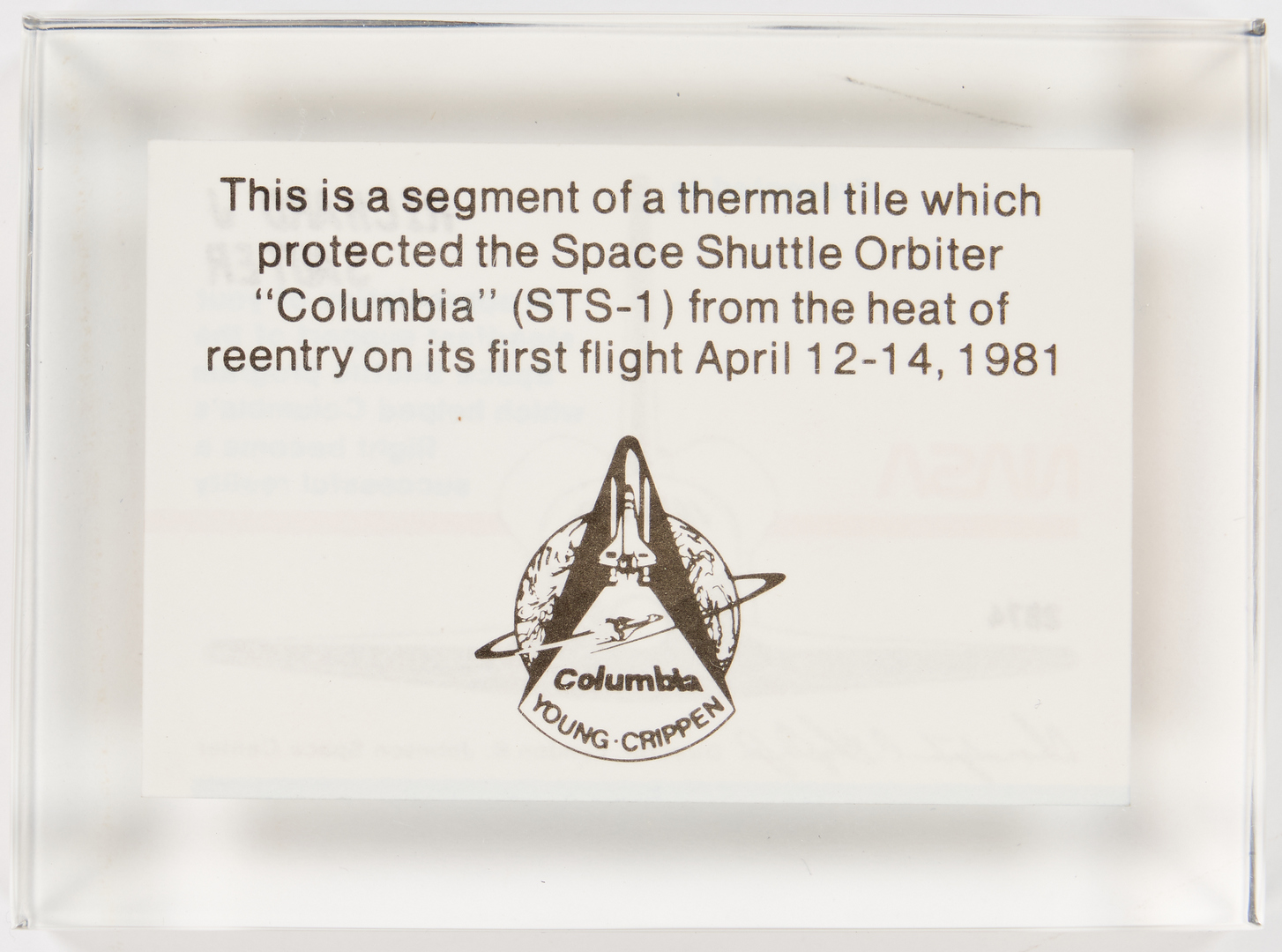 Lot 725: Columbia STS-1 Archive, incl. Flown Artifacts