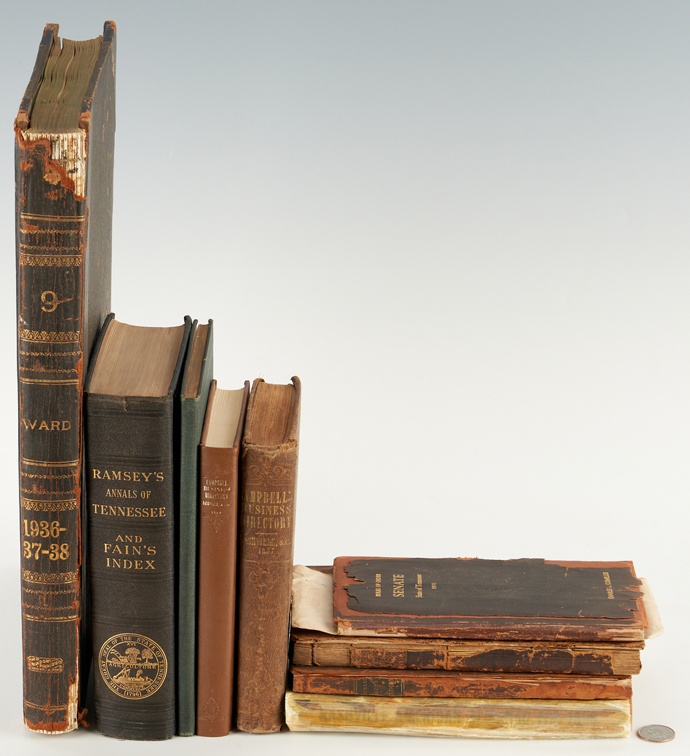 Lot 735: 9 Nashville Related Publications, incl. Tax Ledger, Legal Books