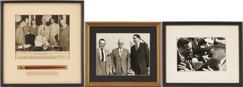 Lot 737: Harry Truman Signing Pen for Bill & Signed Photo, Other