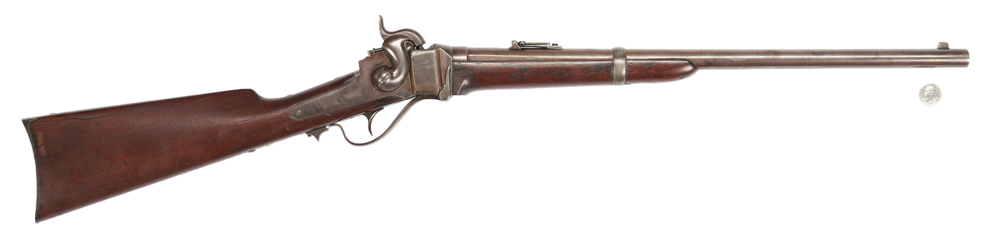 Lot 758: Civil War Sharps New Model 1863 Carbine, .52 cal.