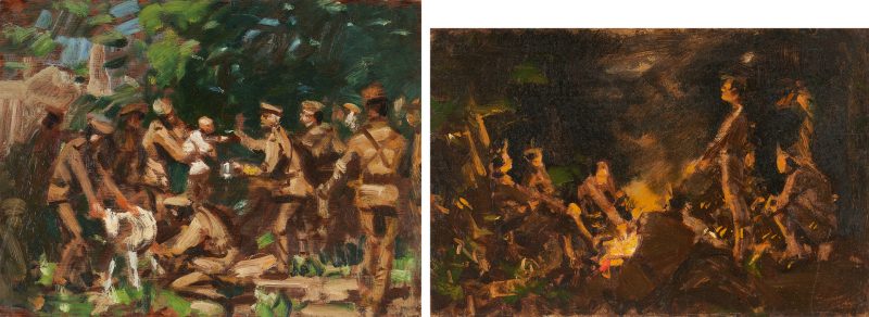 Lot 777: 2 Gilbert Gaul World War I Paintings