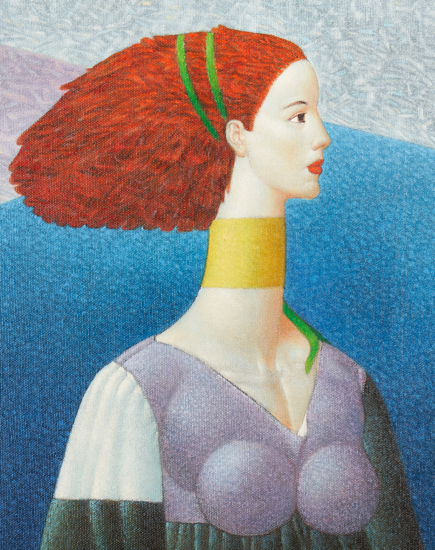 Lot 783: 2 Oil Paintings of Women w/ Red Hair, incl. Keith Ingermann