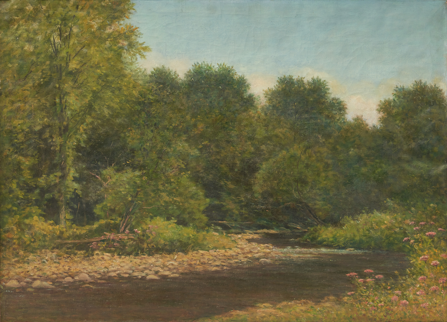 Lot 799: William R. Derrick O/C Landscape Painting