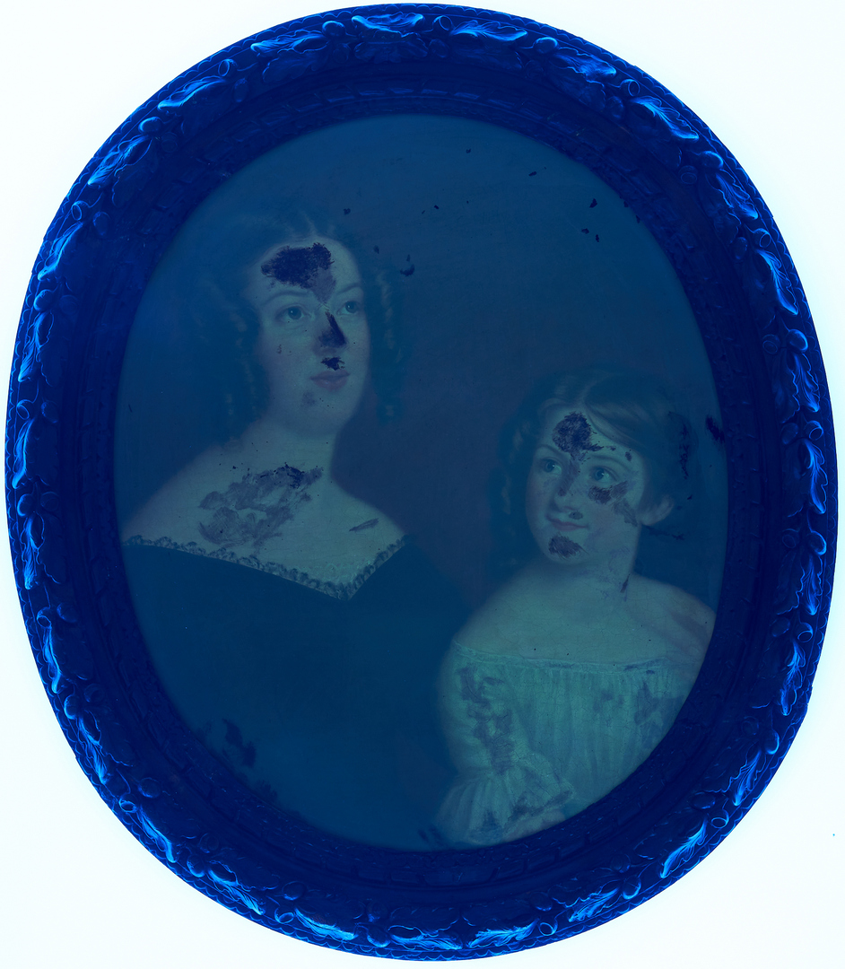 Lot 800: Southern School O/C, Portrait of a Mother and Child