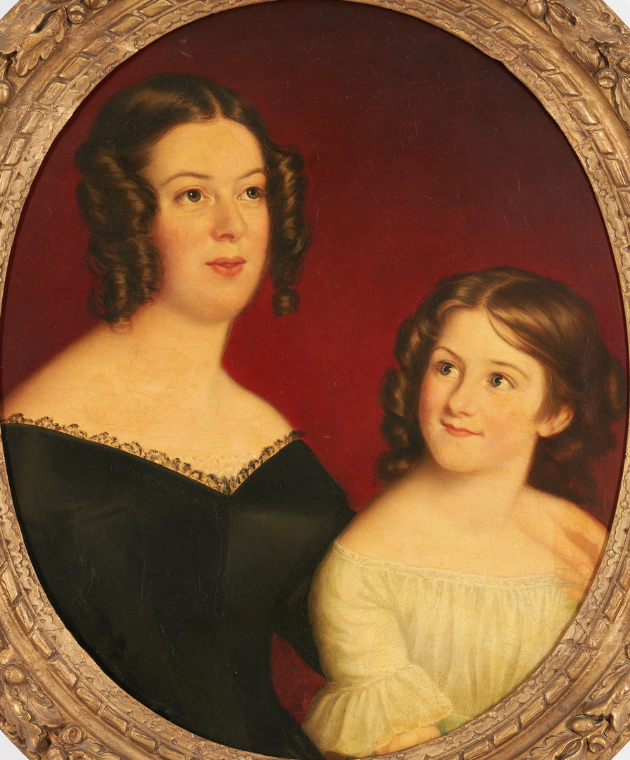 Lot 800: Southern School O/C, Portrait of a Mother and Child