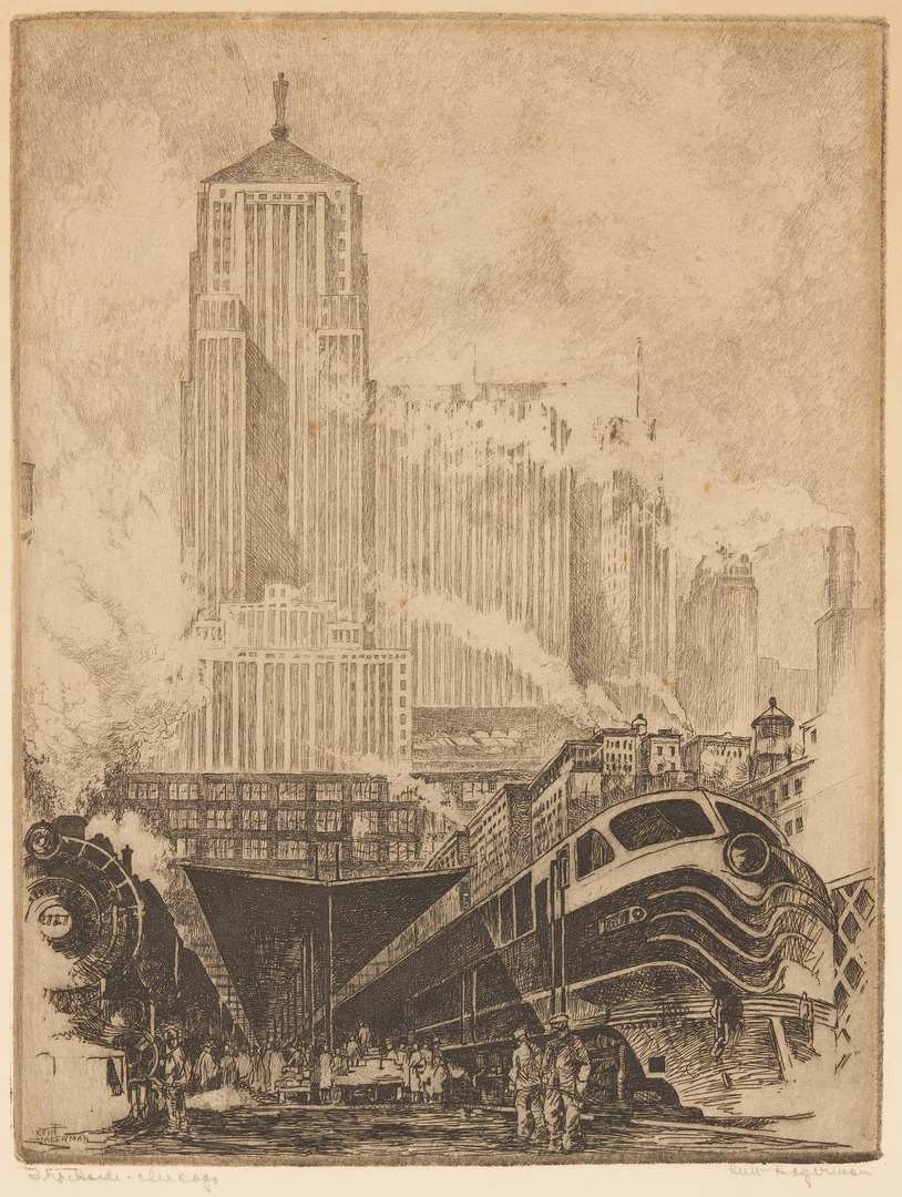 Lot 812: 4 Chicago Prints, incl. Charles Turzak, Kent Hagerman