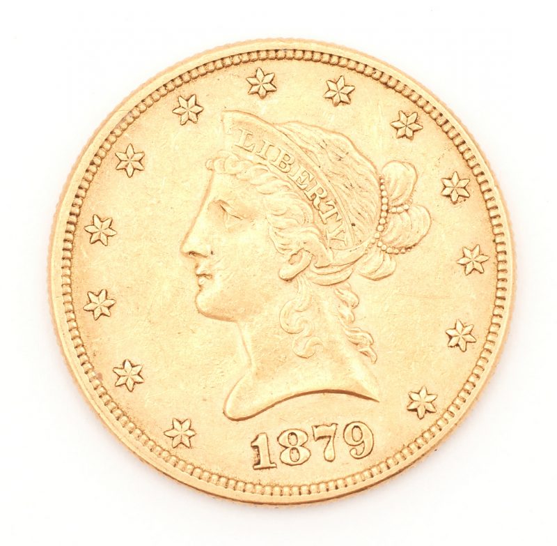 Lot 833: 1879 $10 Liberty Head Gold Eagle Coin