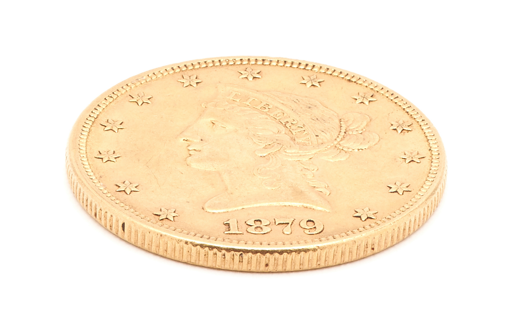 Lot 833: 1879 $10 Liberty Head Gold Eagle Coin