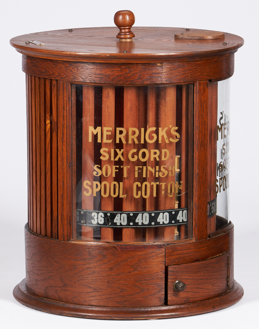 Lot 845: 2 Country Store Advertising Cabinets, incl. Merrick