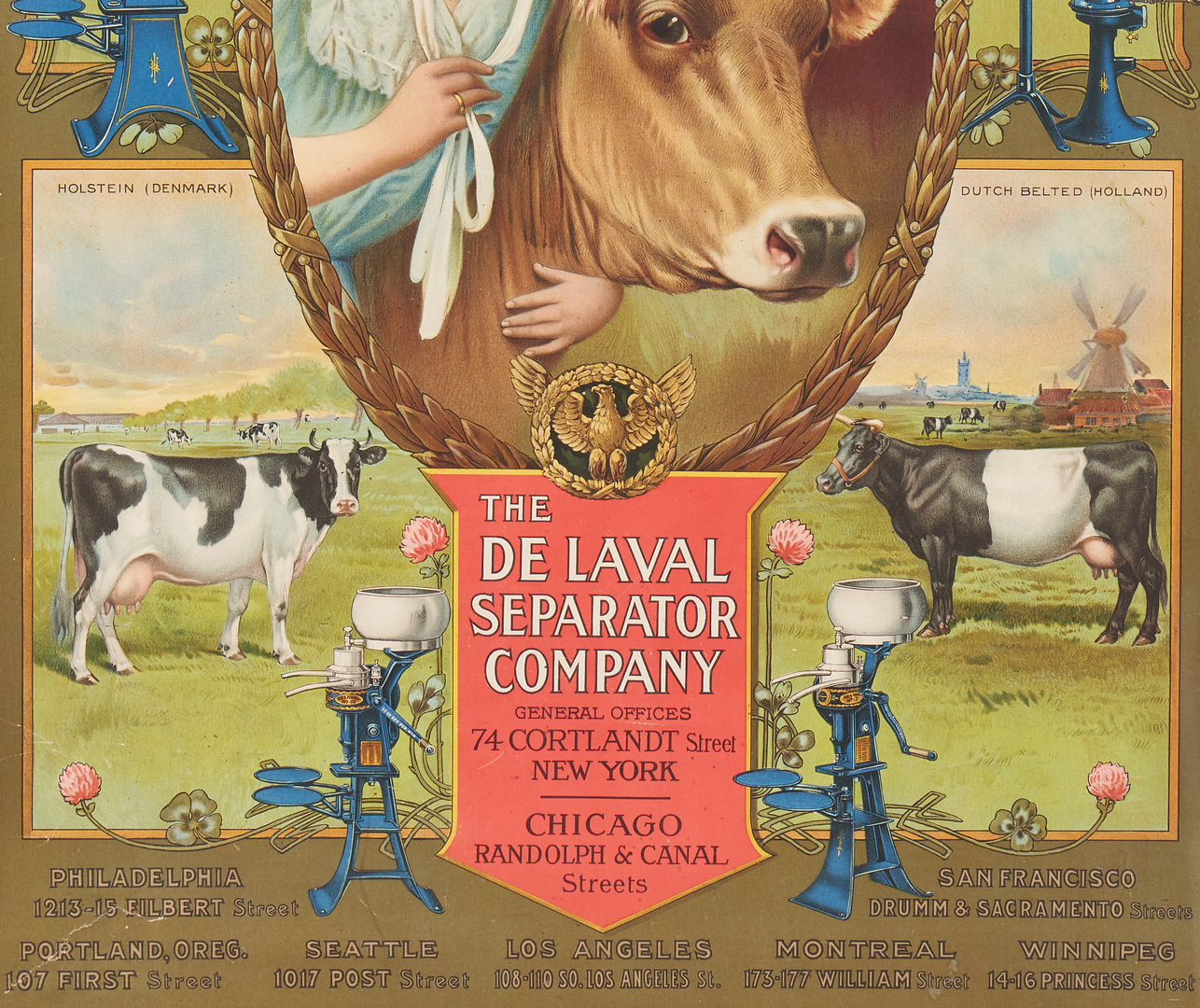 Lot 847: De Laval Cream Separator Advertising Sign
